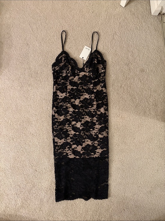 Dresses & Skirts - Black Lace Overlay Slip Dress